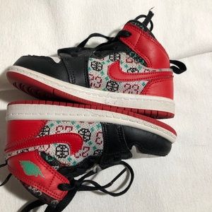 Jordan 1 Mid SE Ugly Christmas Sweater Shoes